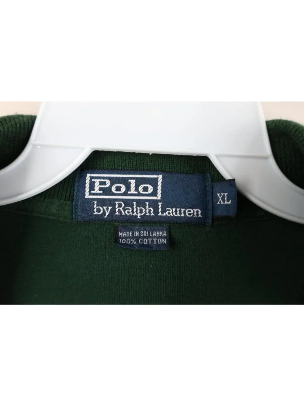 Vintage 90s Ralph Lauren Mens XL Soft Cotton Knit Long Sleeve Rugby Polo Green